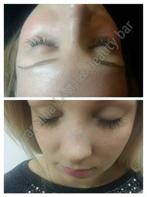 BEFORE AND AFTER 3 WEEK MINK EYELASH EXTENSIONS