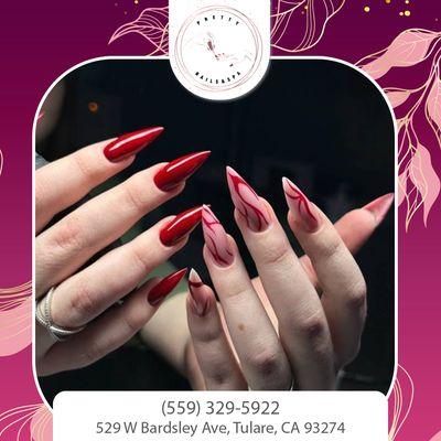 Feeling fierce and fabulous with these bold red nails!  Perfect for making a statement!