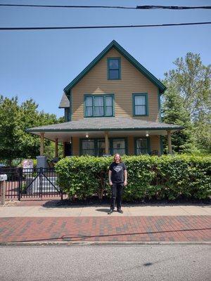 In front of the "Christmas Story" House.