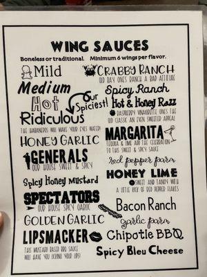 Wing flavors