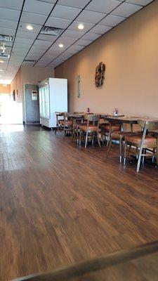 Seating area to the right of the Hostess Station in Hale's Kitchen.