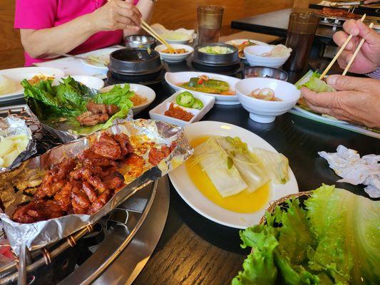 Endless banchan, which was all perfectly seasoned and delish!