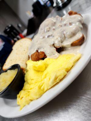 Country Fried pork breakfast