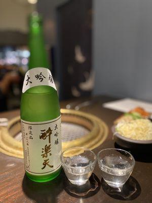 Delicious bottle of sake