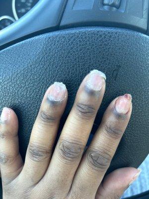 . I came to get my nails done now make them look worse then before