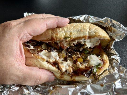 Philly Cheesesteak has shrunk here by 20% based on past pictures.  Very disappointing