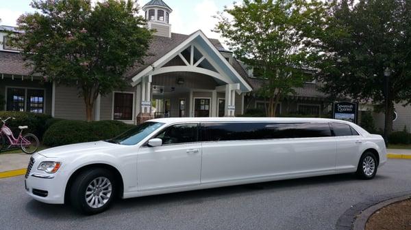 White stretch limo