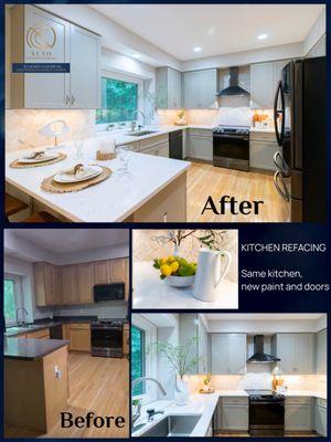 Before & After Kitchen Refacing
Beautiful Kitchen Transformation!