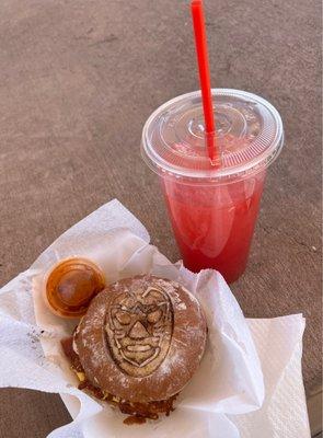 Breakfast Torta and drink. Bomb!