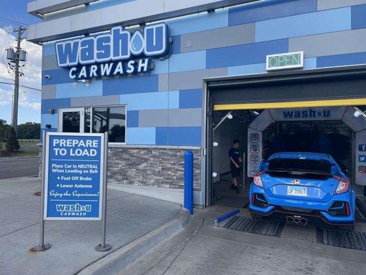 Wash entrance