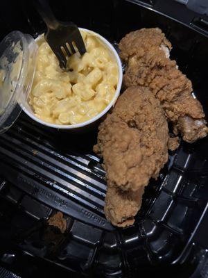 Fried chicken and Mac and cheese