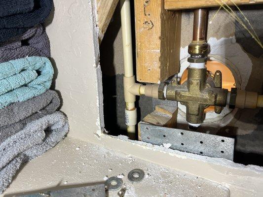 Shower valve repair