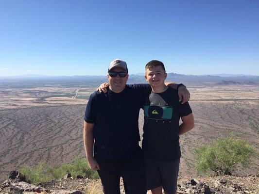 We help our clients "climb the retirement mountain". This is a view from the top of Picacho Peak.