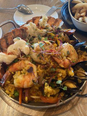 The paella (full size) - so good, highly recommend!