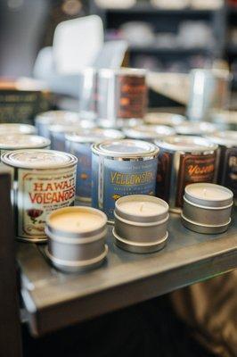 Men's decor and home goods, masculine scented candles