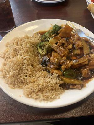 Lunch Hunan chicken & fried rice