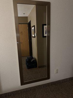 Full-size mirror in the room