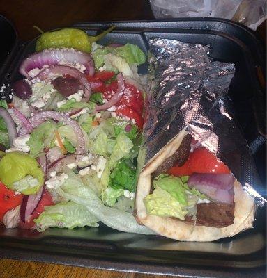 Gyro with salad