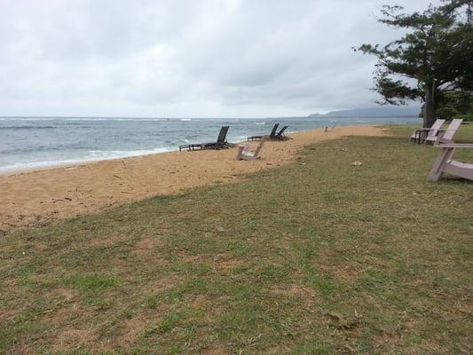 Relax in the Adirondack chairs along the beach, after your meal at the Makai, Marriott Courtyard