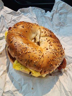 Bacon, Egg, & Cheese on Everything Bagel