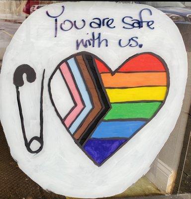 As an LGBTQIA+ owned business, we pride ourselves on being a safe & welcoming place to all. No matter what, you're welcome here.