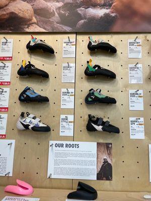 Great inventory and super knowledgeable staff!! Got my first starter climbing shoes: the Rover!!