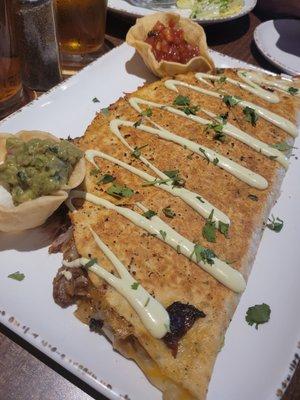 Happy Hour with my Hubby! This is their Carnitas Quesadilla with Avocado Ranch