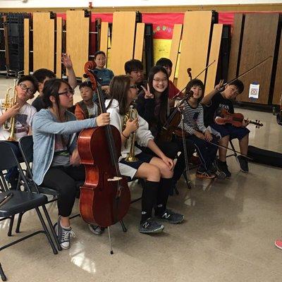 After school classes also include students practicing their musical skills.