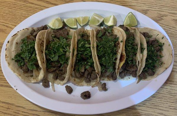 Tacos with home made tortillas