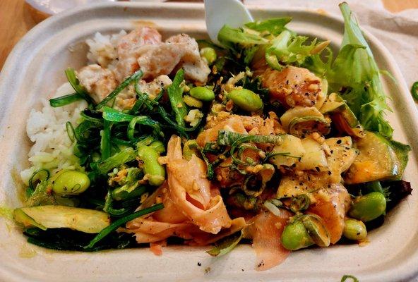 TLo's Oahu Hawaiian Poké Bowl ~ Salmon & Shrimp 5.10.23