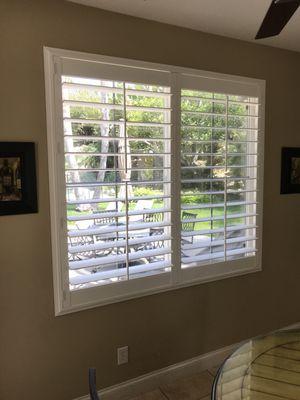 These larger louvered shutters bring in more light and provide extra visibility