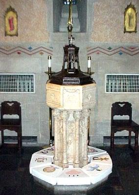 Historic Trinity Baptismal Font.