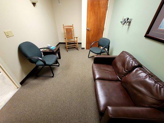 July 2021: The secondary waiting room. Unsure why they didn't just leave me in the first until they were ready for me:)