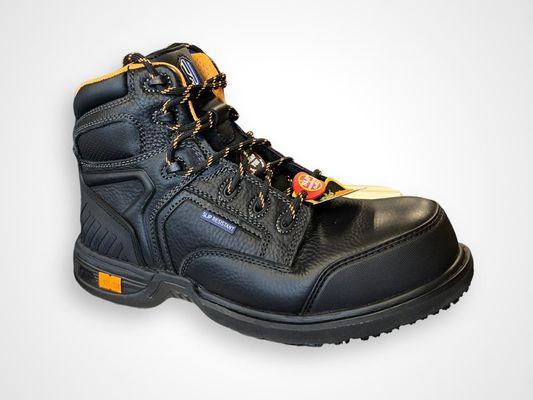 Slip and water resistant black boots