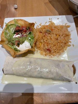 Guadalajara cheese steak with rice