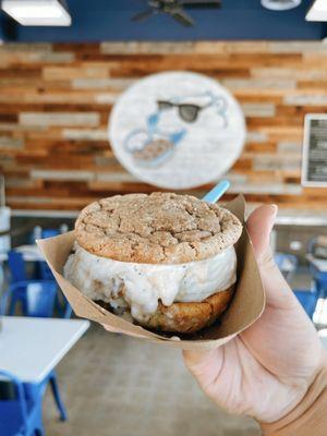 Peanut butter Nutella cookie and Gooey Butter Cake Cookie with Butter Brittle Cake Ice Cream