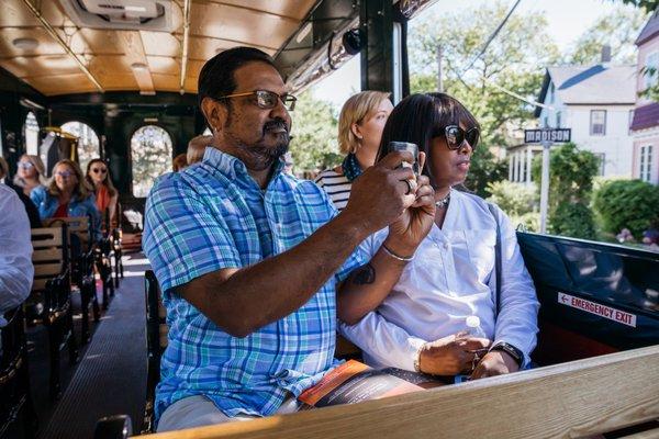 Visitors on a Cape May MAC Trolley Tour