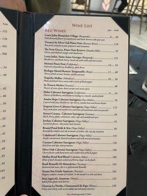 Wine List