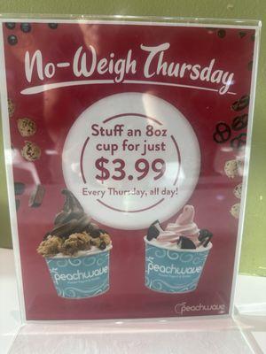 No weigh Thursday