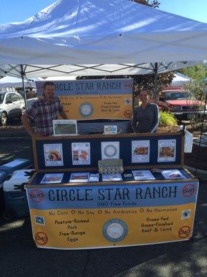 Circle star ranch out of Roseburg. GMO free pork, beef, & lamb. Grass fed & grass finished beef & lamb. Free range eggs