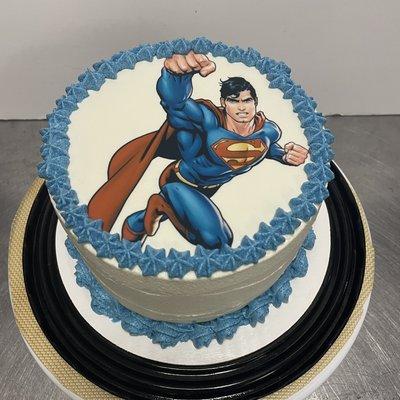 keto Lemon/Lemon Superman Birthday Cake