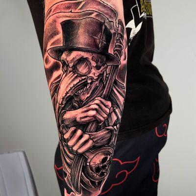 Plague doctor tattoo