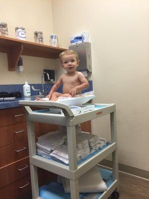 Danny getting his 12 month check up!