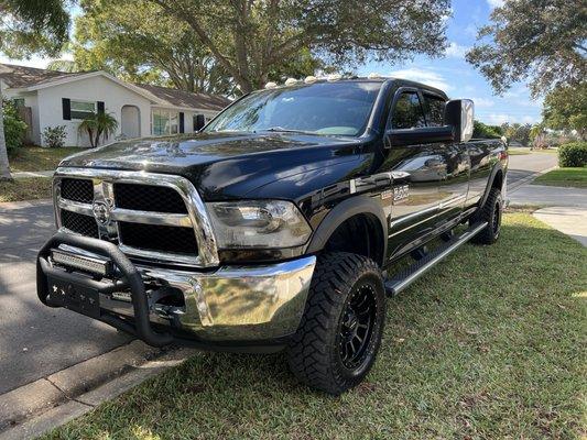 My raised truck with new rubber!