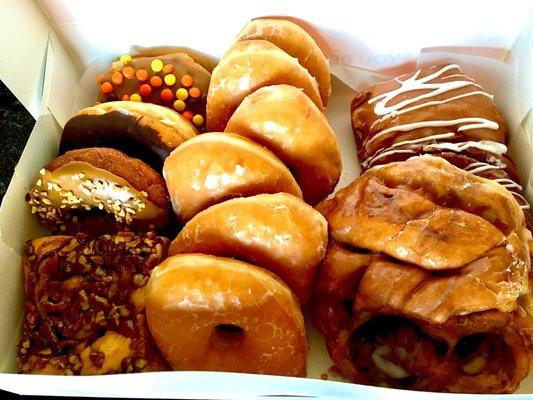 Best donuts in Iowa. Half a dozen glazed donuts for $10 and specialty ones priced per donut.