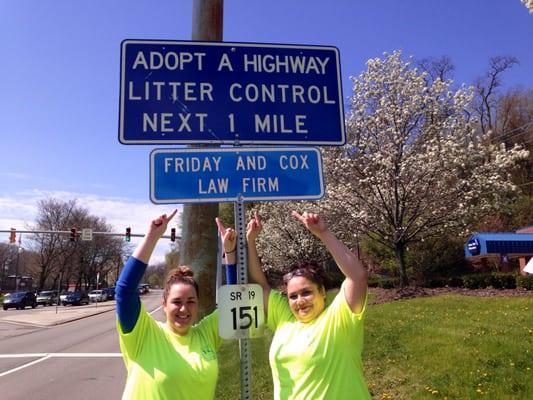 Adopt-a-Highway Clean up