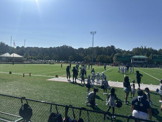 Football league game at rock springs park