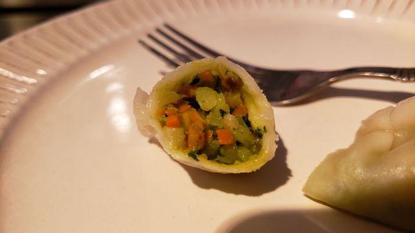 Interior of vegetable dumpling ($5.85). Fine but nothing special.