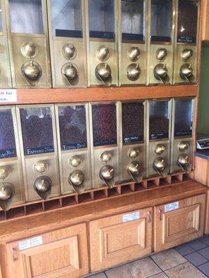 Coffee bean dispensers!