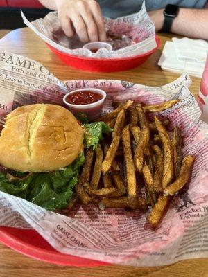 Home run burger , number 1 combo